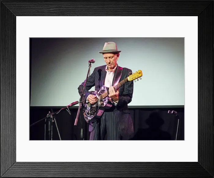 Framed Print : Mark Flanagan, Crawley Blues Club, Hawth, Crawley, West Sussex, 28 Sept 2019. Creator Framed Print : Mark Flanagan, Crawley Blues Club, Hawth, Crawley, West Sussex, 28 Sept 2019. Creator
