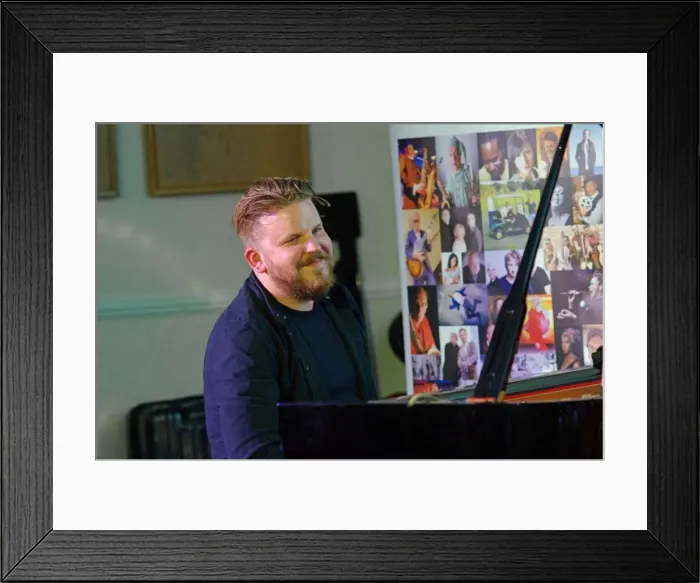 Framed Print : Oddgeir Berg, Watermill Jazz Club, Dorking, Surrey, 3 Sept 2019. Creator: Brian O Connor Framed Print : Oddgeir Berg, Watermill Jazz Club, Dorking, Surrey, 3 Sept 2019. Creator: Brian O Connor