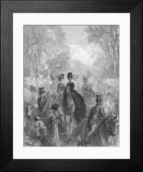 Framed Print : The Ladies Mile, 1872. Creator: Gustave Doré Framed Print : The Ladies Mile, 1872. Creator: Gustave Doré