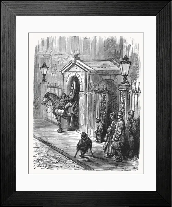 Framed Print : The Horse Guards, 1872. Creator: Gustave Doré Framed Print : The Horse Guards, 1872. Creator: Gustave Doré
