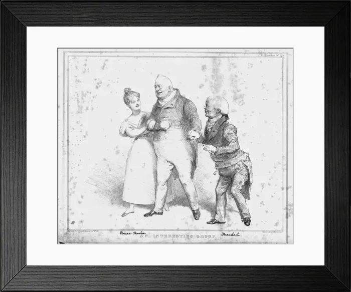 Framed Print : An Interesting Group, 1833. Creator: John Doyle Framed Print : An Interesting Group, 1833. Creator: John Doyle