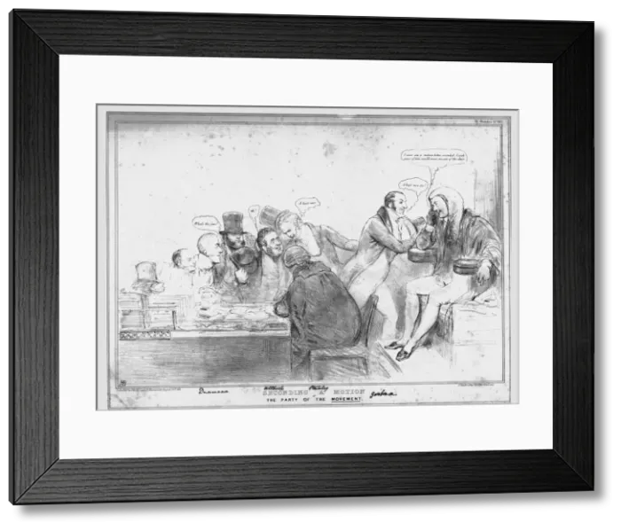 Framed Print : Seconding a Motion or The Party of the Movement, 1833. Creator: John Doyle