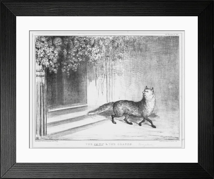 Framed Print : The Vaux and the Grapes, 1835. Creator: John Doyle Framed Print : The Vaux and the Grapes, 1835. Creator: John Doyle