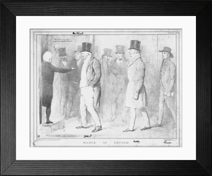 Framed Print : March of Reform, 1833. Creator: John Doyle Framed Print : March of Reform, 1833. Creator: John Doyle