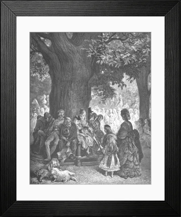 Framed Print : The Great Tree - Kensington Gardens, 1872. Creator: Gustave Doré Framed Print : The Great Tree - Kensington Gardens, 1872. Creator: Gustave Doré