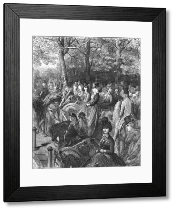 Framed Print : Hyde Park Corner-The Row, 1872. Creator: Gustave Doré Framed Print : Hyde Park Corner-The Row, 1872. Creator: Gustave Doré