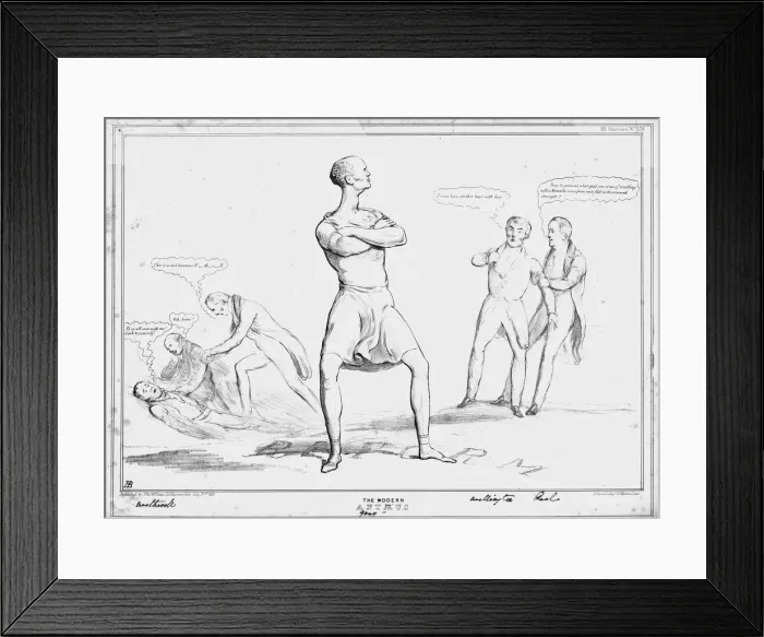 Framed Print : The Modern Antaeus, 1833. Creator: John Doyle Framed Print : The Modern Antaeus, 1833. Creator: John Doyle