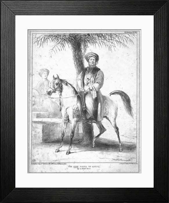 Framed Print : The New Pasha of Egypt. Not by Horace Vernet, 1840. Creator: John Doyle Framed Print : The New Pasha of Egypt. Not by Horace Vernet, 1840. Creator: John Doyle