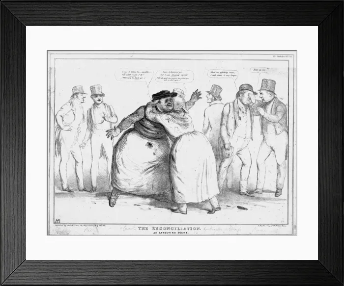 Framed Print : The Reconciliation. An Affecting Scene, 1834. Creator: John Doyle Framed Print : The Reconciliation. An Affecting Scene, 1834. Creator: John Doyle