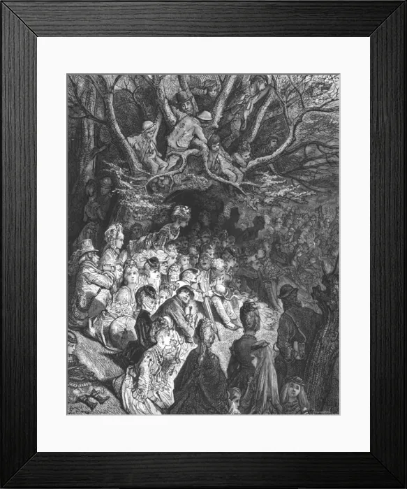 Framed Print : The River Bank - Under the Trees, 1872. Creator: Gustave Doré Framed Print : The River Bank - Under the Trees, 1872. Creator: Gustave Doré