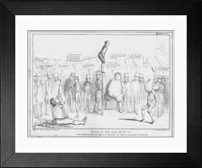 Framed Print : Going to the Fair with it!... 1837. Creator: John Doyle Framed Print : Going to the Fair with it!... 1837. Creator: John Doyle