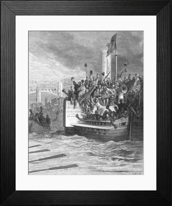 Framed Print : The Race, 1872. Creator: Gustave Doré Framed Print : The Race, 1872. Creator: Gustave Doré