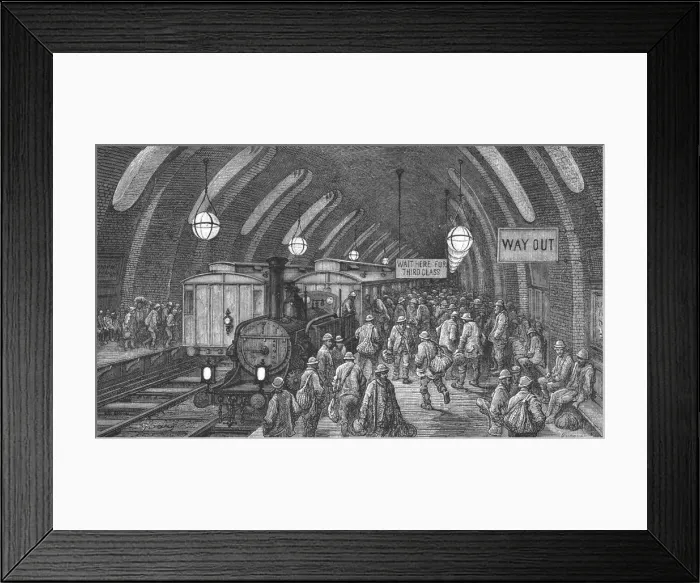 Framed Print : The Workmens Train, 1872. Creator: Gustave Doré Framed Print : The Workmens Train, 1872. Creator: Gustave Doré