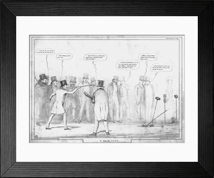 Framed Print : A Fair Game, 1835. Creator: John Doyle Framed Print : A Fair Game, 1835. Creator: John Doyle