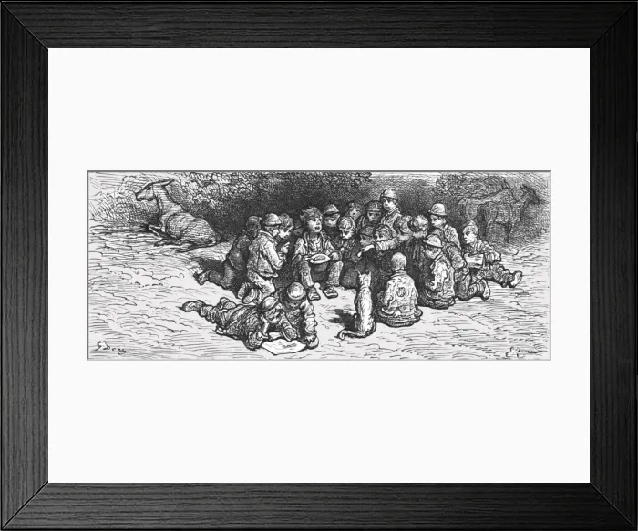 Framed Print : A Penny Sweepstake, 1872. Creator: Gustave Doré Framed Print : A Penny Sweepstake, 1872. Creator: Gustave Doré