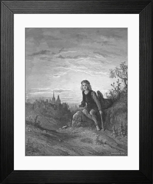 Framed Print : Whittington at Highgate, 1872. Creator: Pannemaker Framed Print : Whittington at Highgate, 1872. Creator: Pannemaker