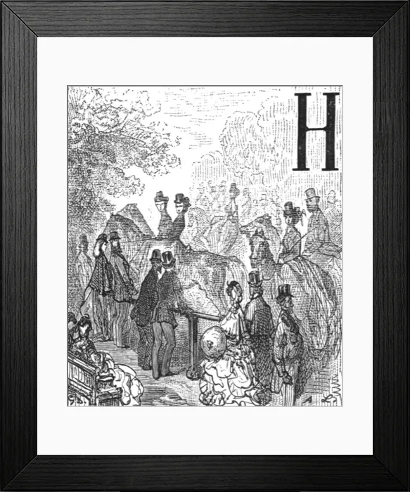 Framed Print : The Row, 1872. Creator: Gustave Doré Framed Print : The Row, 1872. Creator: Gustave Doré