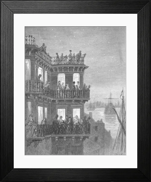 Framed Print : Greenwich - In the Season, 1872. Creator: Gustave Doré Framed Print : Greenwich - In the Season, 1872. Creator: Gustave Doré