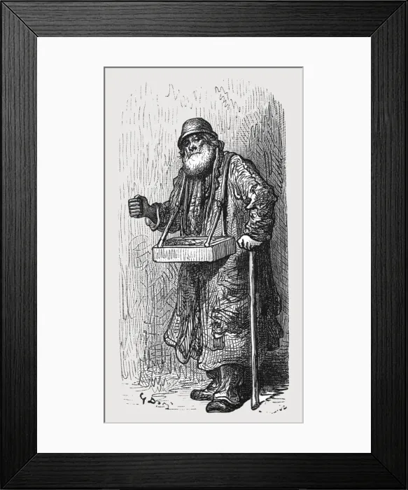 Framed Print : The Match Seller, 1872. Creator: Gustave Doré Framed Print : The Match Seller, 1872. Creator: Gustave Doré