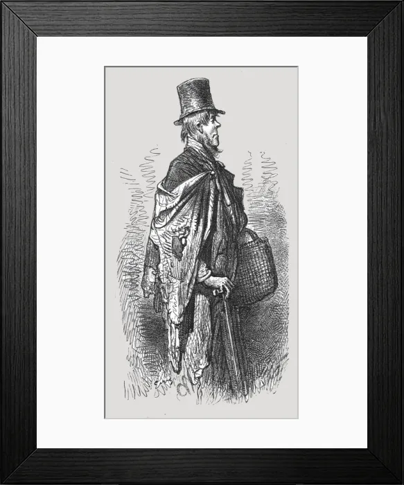 Framed Print : A Greenwich Boat Traveller, 1872. Creator: Gustave Doré Framed Print : A Greenwich Boat Traveller, 1872. Creator: Gustave Doré