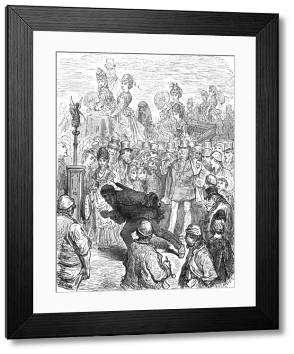 Framed Print : Trial of Strength, 1872. Creator: Gustave Doré Framed Print : Trial of Strength, 1872. Creator: Gustave Doré