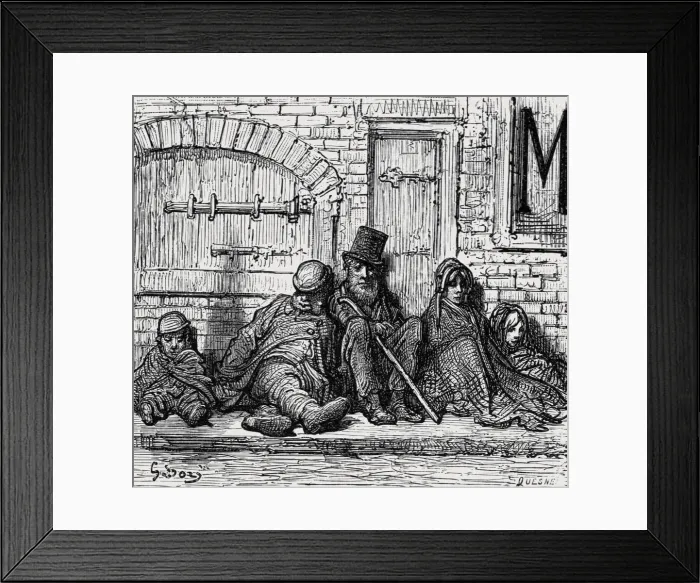 Framed Print : Roofless !, 1872. Creator: Gustave Doré Framed Print : Roofless !, 1872. Creator: Gustave Doré