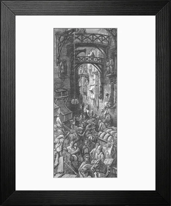 Framed Print : The Tide of Business in the City, 1872. Creator: Gustave Doré Framed Print : The Tide of Business in the City, 1872. Creator: Gustave Doré