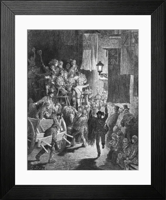 Framed Print : Returning Home, 1872. Creator: Gustave Doré Framed Print : Returning Home, 1872. Creator: Gustave Doré