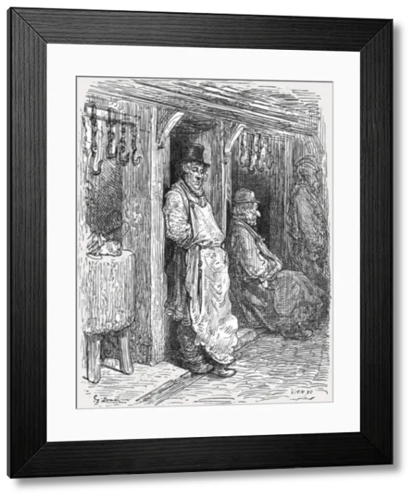 Framed Print : Jewish Butchers - Aldgate, 1872. Creator: Gustave Doré Framed Print : Jewish Butchers - Aldgate, 1872. Creator: Gustave Doré