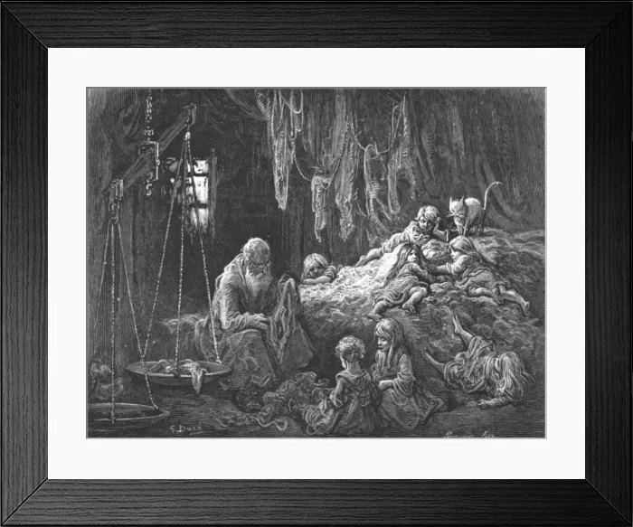 Framed Print : The Rag Merchants Home - Coulston Street, Whitechapel, 1872. Creator: Gustave Doré Framed Print : The Rag Merchants Home - Coulston Street, Whitechapel, 1872. Creator: Gustave Doré