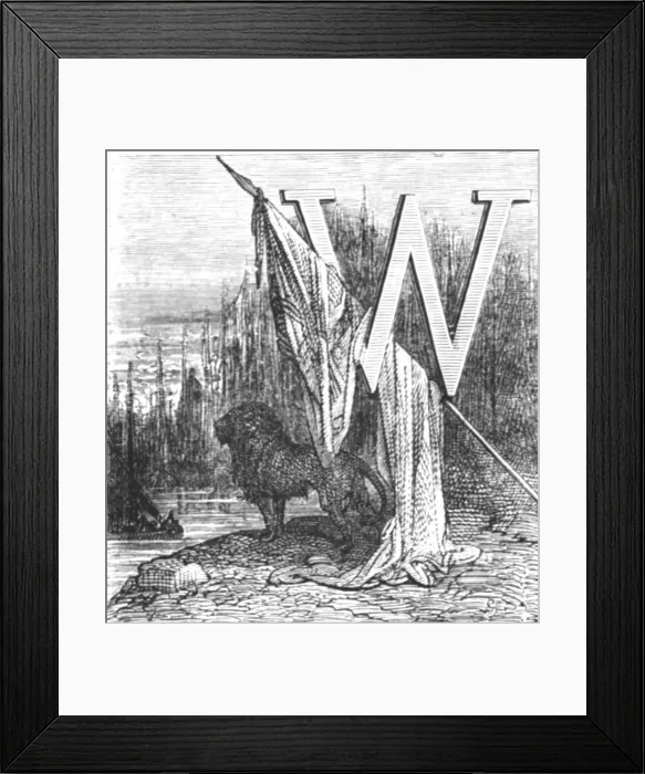 Framed Print : The British Lion, 1872. Creator: Gustave Doré Framed Print : The British Lion, 1872. Creator: Gustave Doré