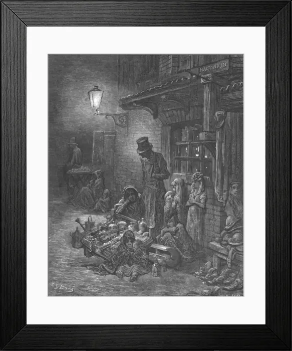 Framed Print : Houndsditch, 1872. Creator: Gustave Doré Framed Print : Houndsditch, 1872. Creator: Gustave Doré