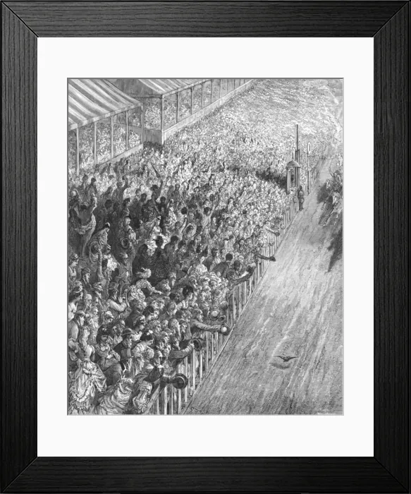 Framed Print : Finish of the Race, 1872. Creator: Gustave Doré Framed Print : Finish of the Race, 1872. Creator: Gustave Doré