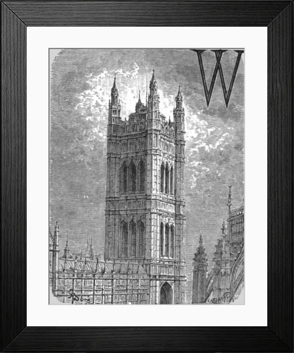 Framed Print : Victoria Tower, 1872. Creator: Gustave Doré Framed Print : Victoria Tower, 1872. Creator: Gustave Doré