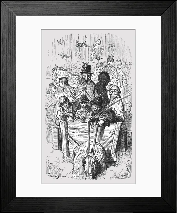 Framed Print : Amenities of the Road, 1872. Creator: Gustave Doré Framed Print : Amenities of the Road, 1872. Creator: Gustave Doré