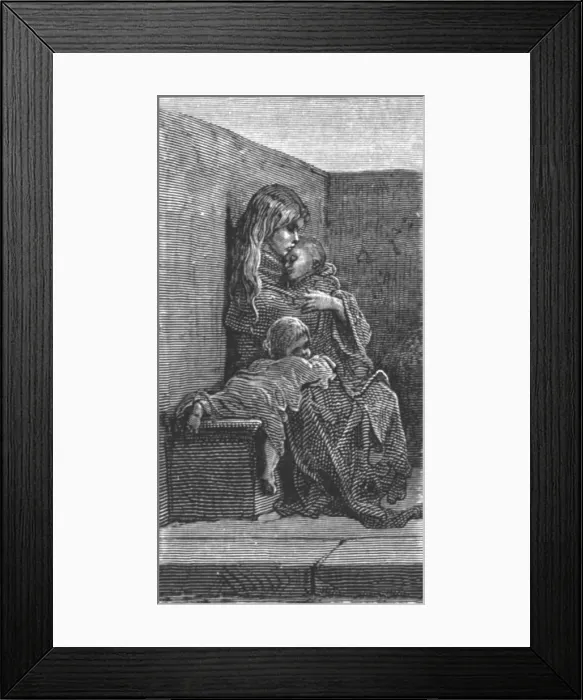Framed Print : A Cold Resting Place, 1872. Creator: Gustave Doré Framed Print : A Cold Resting Place, 1872. Creator: Gustave Doré