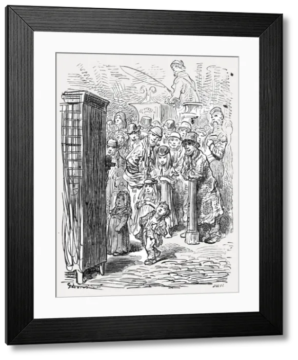 Framed Print : Punch and Judy, 1872. Creator: Gustave Doré Framed Print : Punch and Judy, 1872. Creator: Gustave Doré