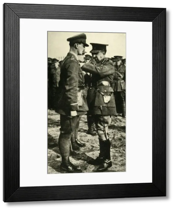 Framed Print : Lieutenant Kent receiving the Military Cross, First World War, 1915-1916, (c1920) Framed Print : Lieutenant Kent receiving the Military Cross, First World War, 1915-1916, (c1920)