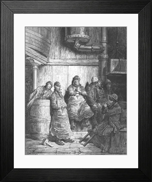 Framed Print : Brewers Men, 1872. Creator: Gustave Doré Framed Print : Brewers Men, 1872. Creator: Gustave Doré