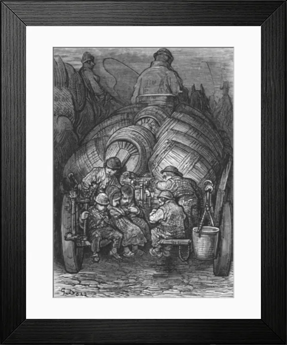 Framed Print : Brewers Dray, 1872. Creator: Gustave Doré Framed Print : Brewers Dray, 1872. Creator: Gustave Doré