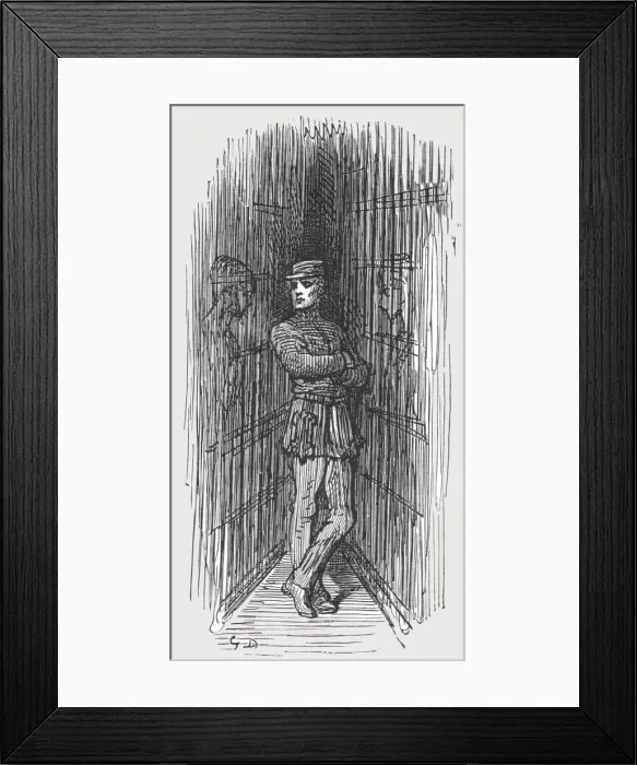 Framed Print : The Turnkey, 1872. Creator: Gustave Doré Framed Print : The Turnkey, 1872. Creator: Gustave Doré