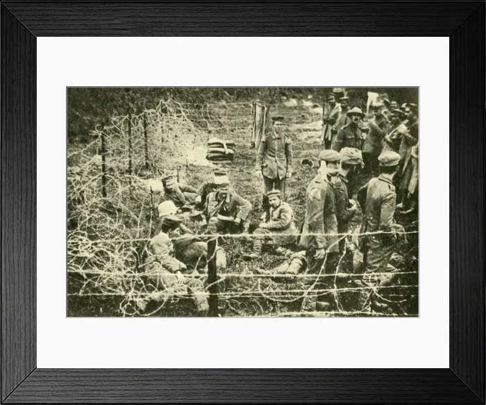 Framed Print : German prisoners of war, northern France, First World War, c1916, (c1920). Creator: Unknown Framed Print : German prisoners of war, northern France, First World War, c1916, (c1920). Creator: Unknown