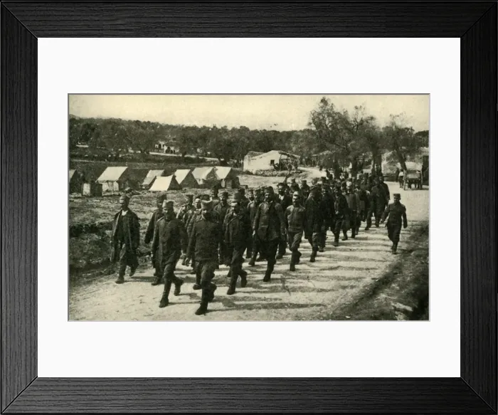 Framed Print : Reorganizing the Serbian Army: troops... on Corfu Island, First World War, c1916, (c1920) Framed Print : Reorganizing the Serbian Army: troops... on Corfu Island, First World War, c1916, (c1920)