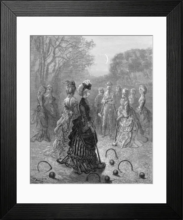 Framed Print : Croquet, 1872. Creator: Gustave Doré Framed Print : Croquet, 1872. Creator: Gustave Doré