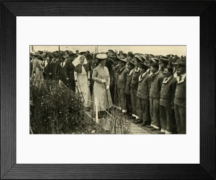 Framed Print : Queen Mary in northern France, First World War, July 1917, (c1920). Creator: Unknown Framed Print : Queen Mary in northern France, First World War, July 1917, (c1920). Creator: Unknown