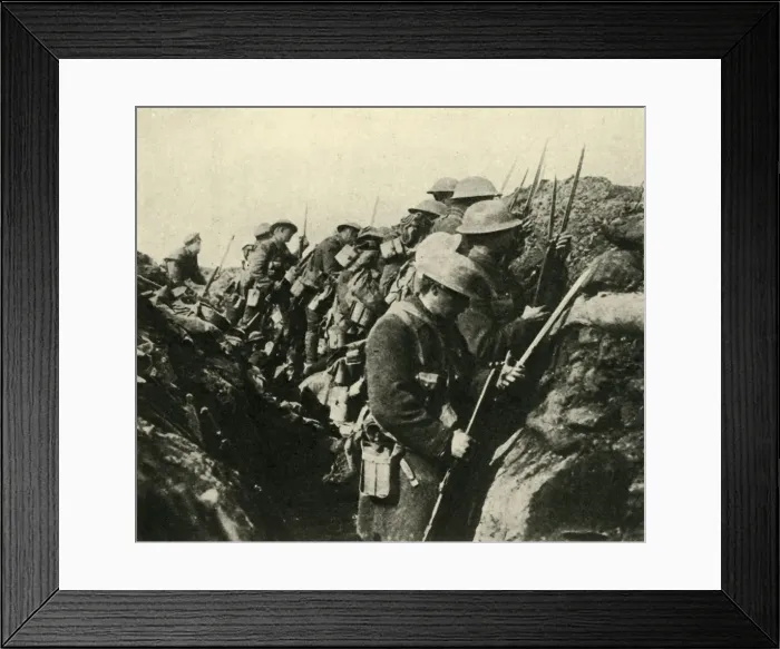 Framed Print : Canadian soldiers on the Somme, northern France, First World War, c1916, (c1920). Creator: Unknown