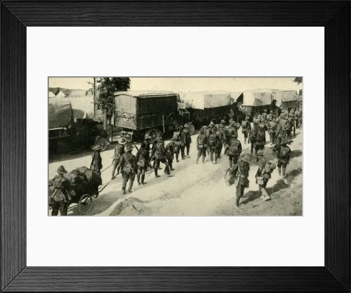 Framed Print : ANZAC troops on the Western Front, First World War, c1916, (c1920). Creator: Unknown Framed Print : ANZAC troops on the Western Front, First World War, c1916, (c1920). Creator: Unknown