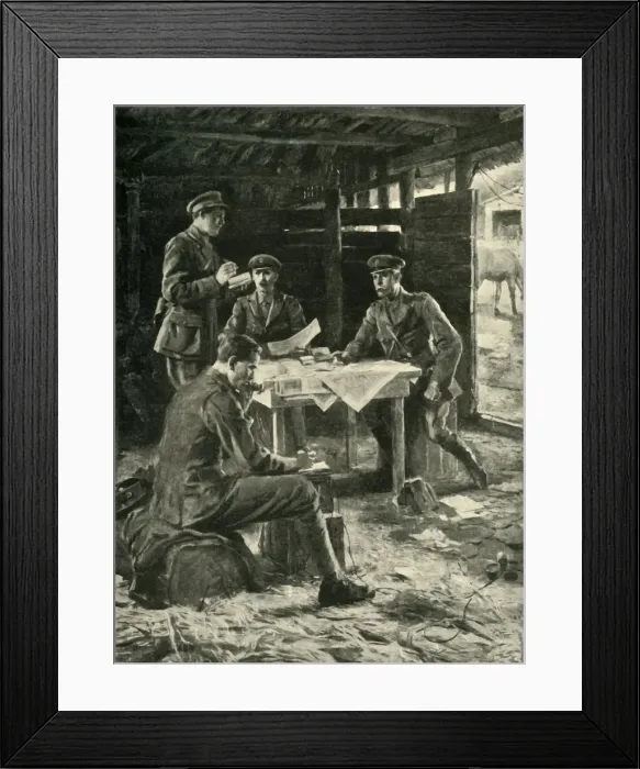 Framed Print : British officers on the Western Front, First World War, 1914-1918, (c1920). Creator: M Ugo Framed Print : British officers on the Western Front, First World War, 1914-1918, (c1920). Creator: M Ugo