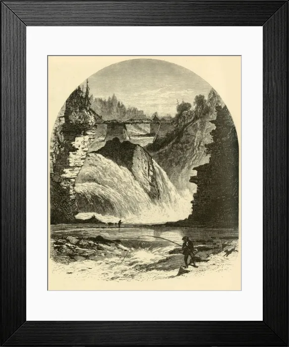 Framed Print : Birmingham Falls, Ausable Chasm, 1874. Creator: Harry Fenn Framed Print : Birmingham Falls, Ausable Chasm, 1874. Creator: Harry Fenn