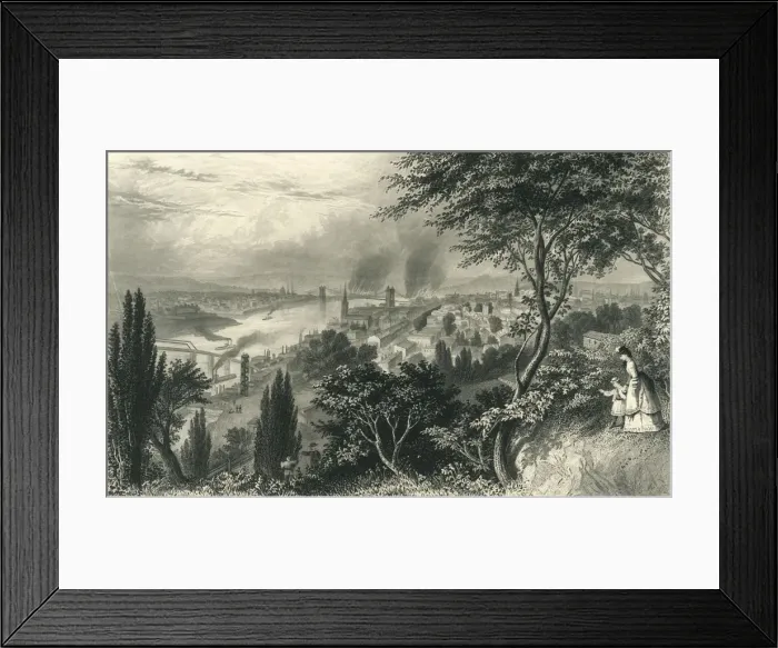 Framed Print : City of Cincinnati, 1874. Creator: William Wellstood